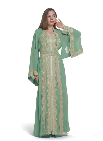 AL BENT AL SHARQIEH embroidered kaftan jalabiya dress